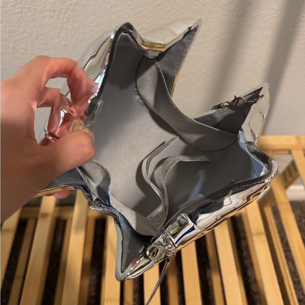 Zara Metallic Silver Star Bag - Picture 3 of 4